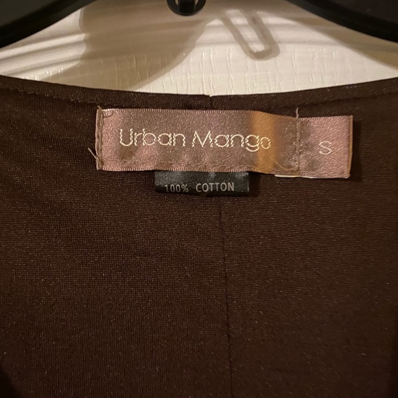 Urban Mango brown, dark, light tan fitted dress S - Picture 3 of 9